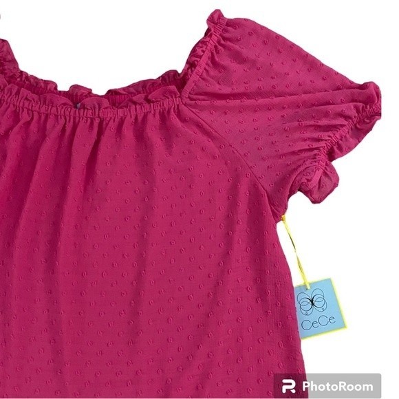 NWOT CeCe Square Neck Puff Sleeve Blouse Women’s 3X - Picture 3 of 6